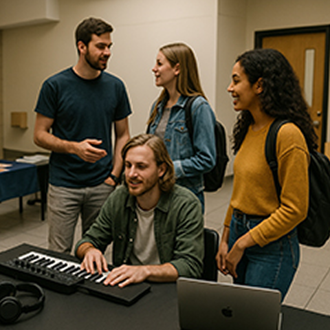 Comunidad con eventos y talleres.